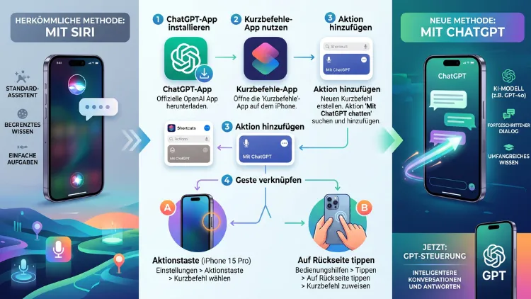 iPhone: ChatGPT statt Siri nutzen – so geht’s