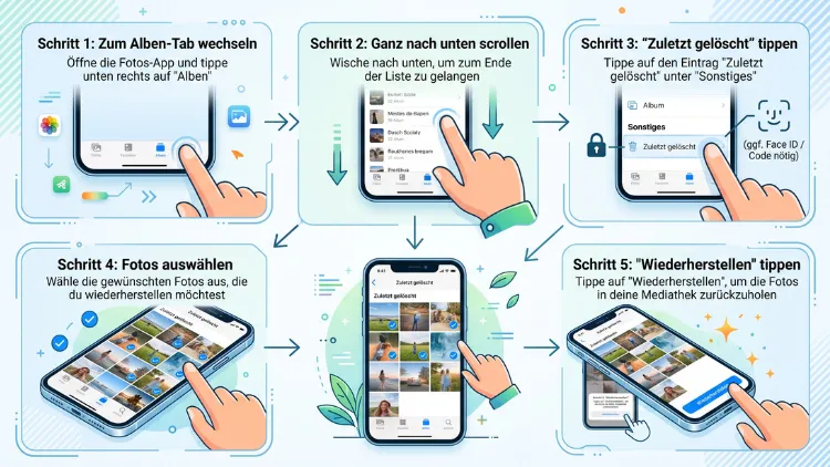iPhone: Kürzlich gelöschte Fotos wiederherstellen – so geht’s