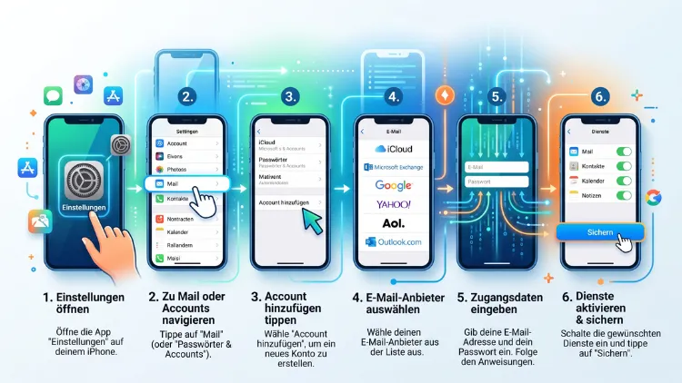 iPhone: Weitere E-Mail-Adresse hinzufügen – so geht’s