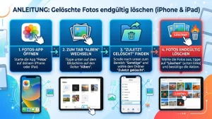 iPhone & iPad: Gelöschte Fotos endgültig löschen – so geht’s