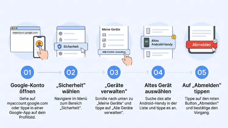 Altes Android-Gerät aus Google-Konto entfernen – so geht’s