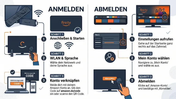 Amazon Fire TV Stick: Anmelden & Abmelden – so geht’s