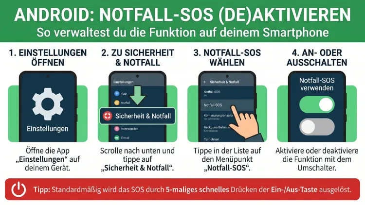 Android: Notfall-SOS (de)aktivieren – so geht’s