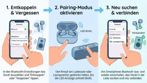 Bluetooth-Ohrhörer oder -Lautsprecher erneut koppeln – so geht’s