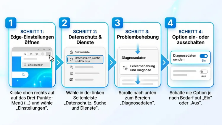 Edge: Diagnosedaten-Nutzung in „Problem beheben“ ein-/ausschalten