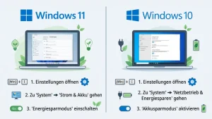 Energiesparmodus aktivieren in Windows 11 und Windows 10