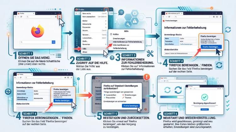Firefox-Einstellungen auf Werkseinstellung zurücksetzen: So geht’s