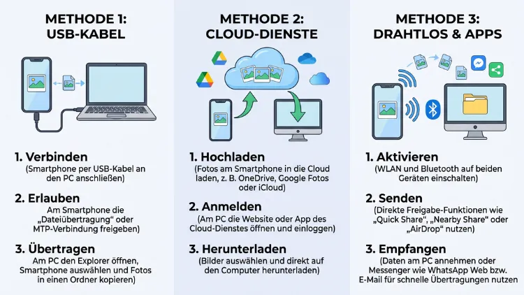 Fotos & Videos vom Smartphone auf den PC importieren – so geht’s