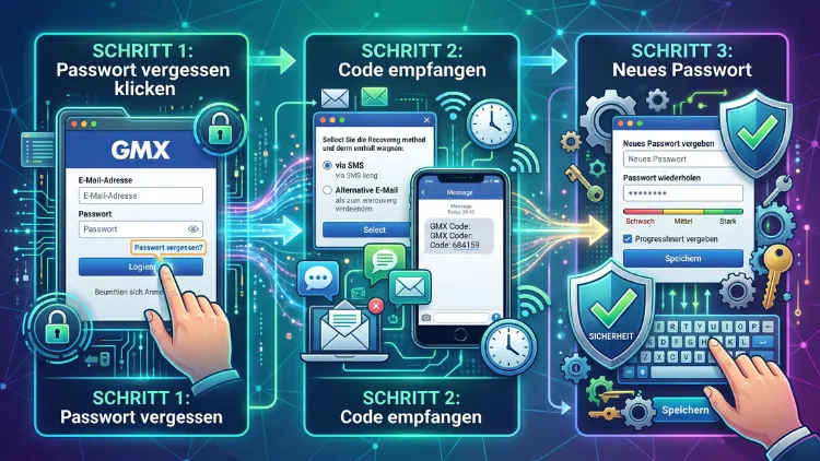 GMX: Wiederherstellung des Passworts – so geht’s