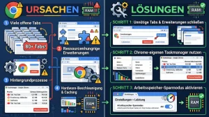 Google Chrome: Hohe RAM-Auslastung – Ursachen & Lösungen