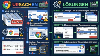 Google Chrome: Hohe RAM-Auslastung – Ursachen & Lösungen
