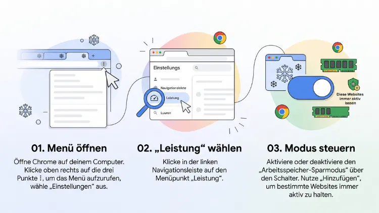 Google Chrome: Einfrieren von Tabs (de)aktivieren – so geht’s