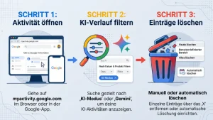 Google KI‑Modus: Verlauf anzeigen & löschen – so geht’s