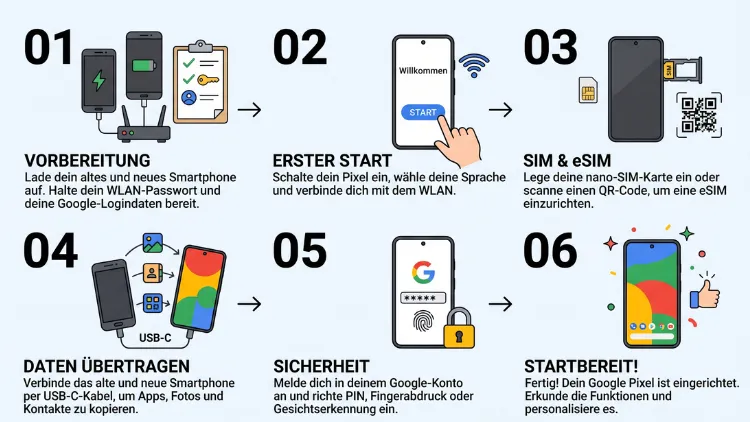 Google Pixel einrichten: So geht es einfach