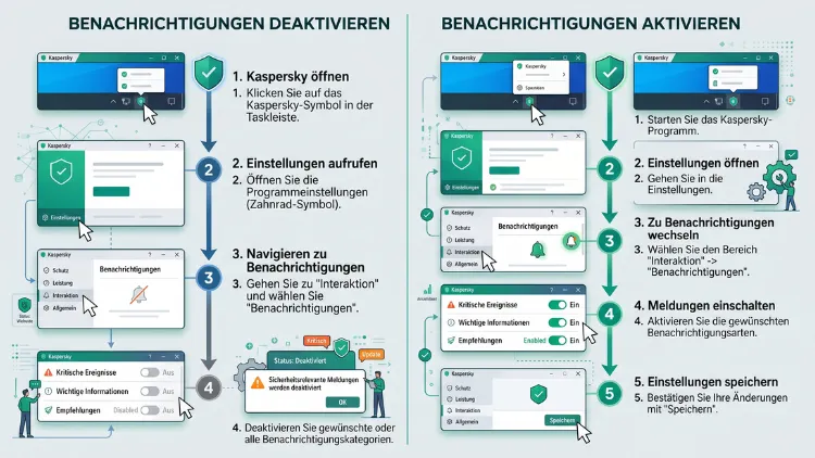 Kaspersky: Benachrichtigungen (de)aktivieren – so geht’s