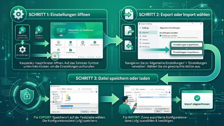Kaspersky: Einstellungen exportieren oder importieren – so geht’s