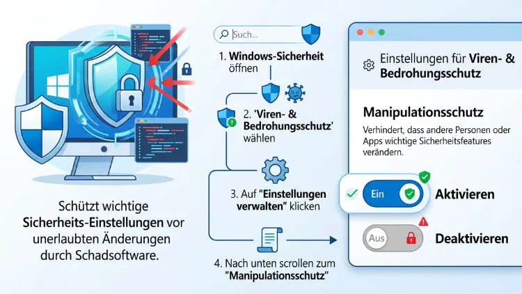Microsoft Defender: Manipulationsschutz (de)aktivieren
