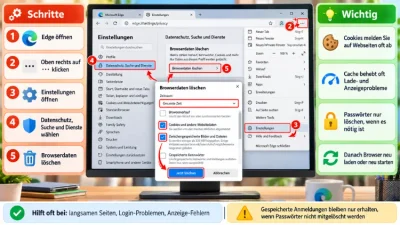 Microsoft Edge: Cache und Cookies löschen – so geht’s