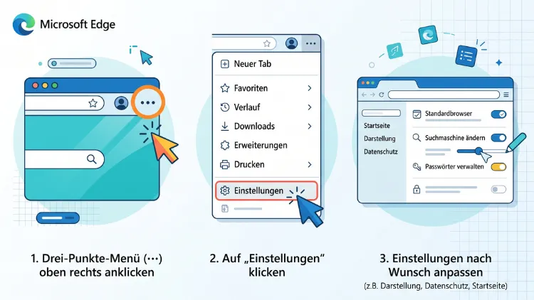 Microsoft Edge: Einstellungen öffnen und ändern – so geht’s
