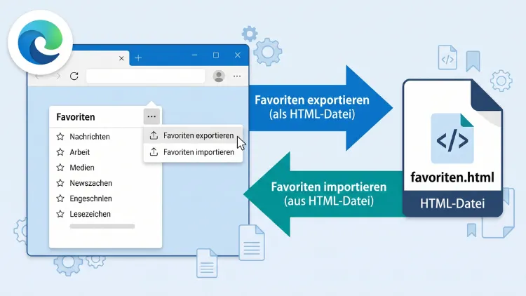 Microsoft Edge: Favoriten als HTML-Datei importieren/exportieren