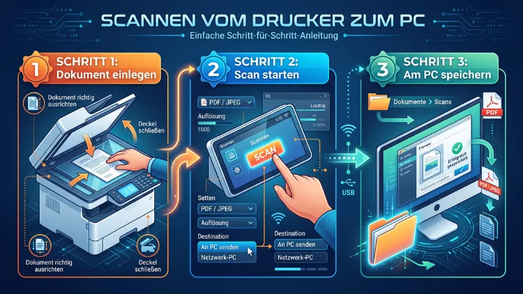 Scannen vom Drucker auf den PC: So einfach geht es