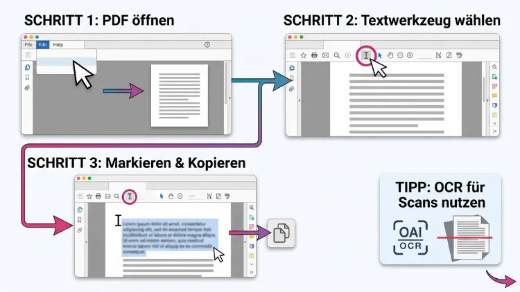Text aus PDF kopieren oder extrahieren – so geht’s