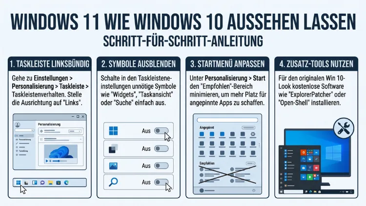 Windows 11 Aussehen wie Windows 10 einstellen – so geht’s