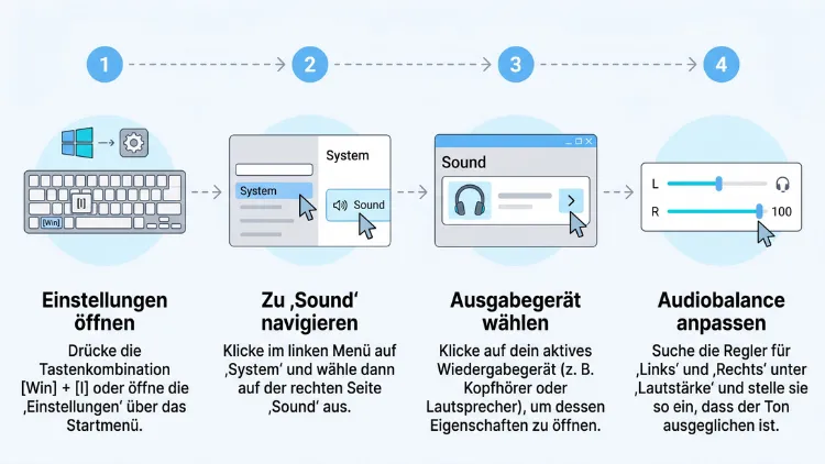 Windows 11/10: Audiobalance-Einstellungen überprüfen – so geht’s