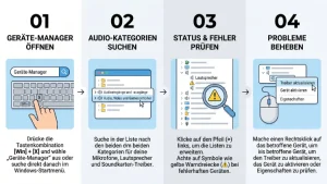 Windows 11/10: Audiogeräte im Geräte-Manager prüfen – so geht’s
