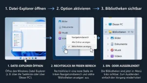 Windows 11/10: Bibliotheken im Navigationsbereich ein-/ausblenden