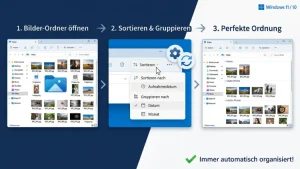 Windows 11/10: Bilder-Ordner automatisch sortieren – so geht’s