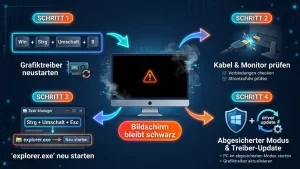 Windows 11/10: Bildschirm bleibt schwarz – Lösungen