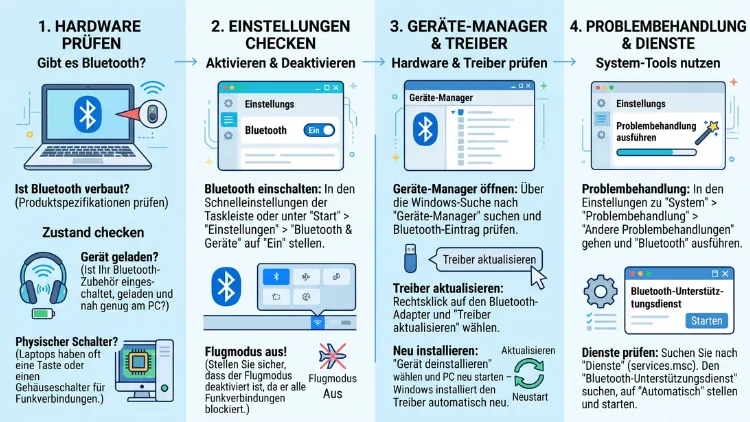 Windows 11/10: Bluetooth-Hardware und -Einstellungen überprüfen