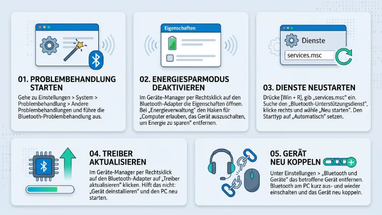 Windows 11/10: Bluetooth wird immer wieder getrennt – Lösungen