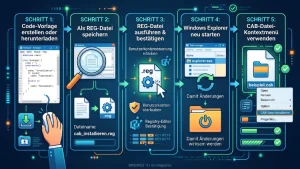Windows 11/10: CAB-Dateien ins Kontextmenü hinzufügen – so geht’s