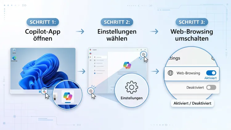 Windows 11/10: Copilot-App – Web-Browsing aktivieren, deaktivieren
