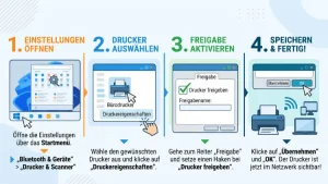 Windows 11/10: Drucker im Netzwerk freigeben – so geht’s