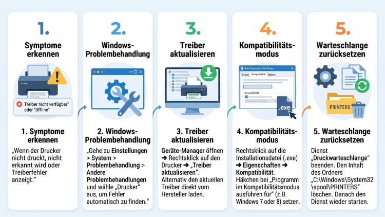 Windows 11/10: Druckertreiber-Kompatibilitätsprobleme beheben