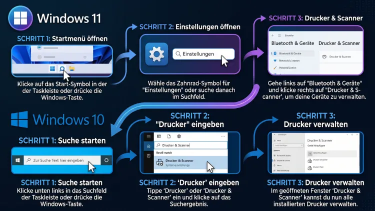 Windows 11/10: Druckerverwaltung öffnen – so geht’s