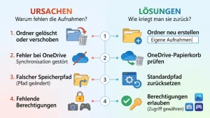 Windows 11/10: Eigene Aufnahmen fehlen – Ursachen & Lösungen