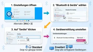 Windows 11/10: Einstellung für Bluetooth-Geräteermittlung ändern