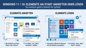 Windows 11/10: Elemente an Start anheften oder lösen – so geht’s