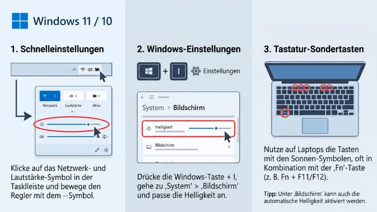 Windows 11/10: Helligkeit anpassen – so geht’s