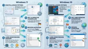 Windows 11/10: Land oder Region (Heimatort) ändern – so geht’s