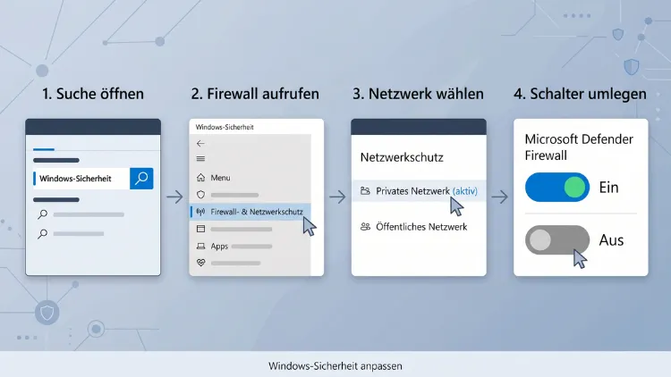 Windows 11/10: Microsoft Defender Firewall (de)aktivieren – so geht’s