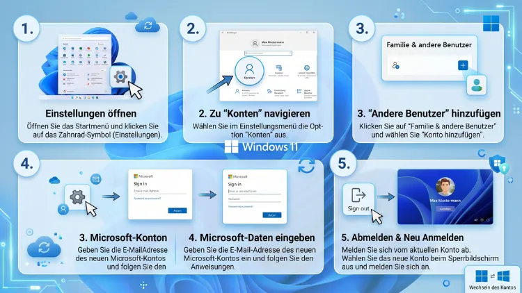 Windows 11/10: Microsoft-Konto wechseln – so geht’s