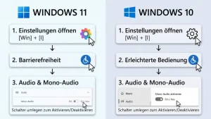 Windows 11/10: Monoaudio (de)aktivieren – so geht’s