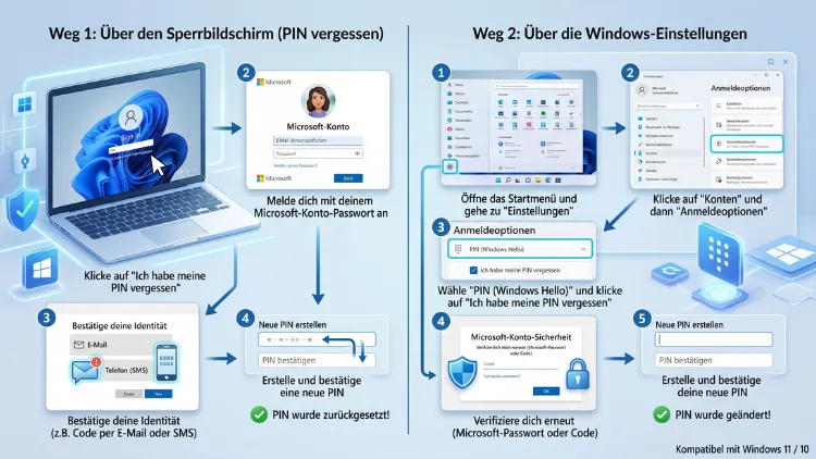 Windows 11/10: PIN für Konto zurücksetzen – so geht’s