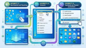 Windows 11/10: Symbole am Raster ausrichten (de)aktivieren