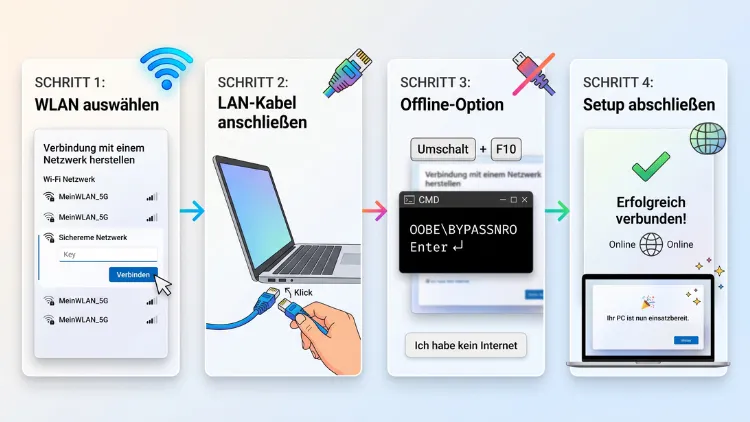 Windows 11/10: Verbindung beim Einrichten herstellen – so geht’s